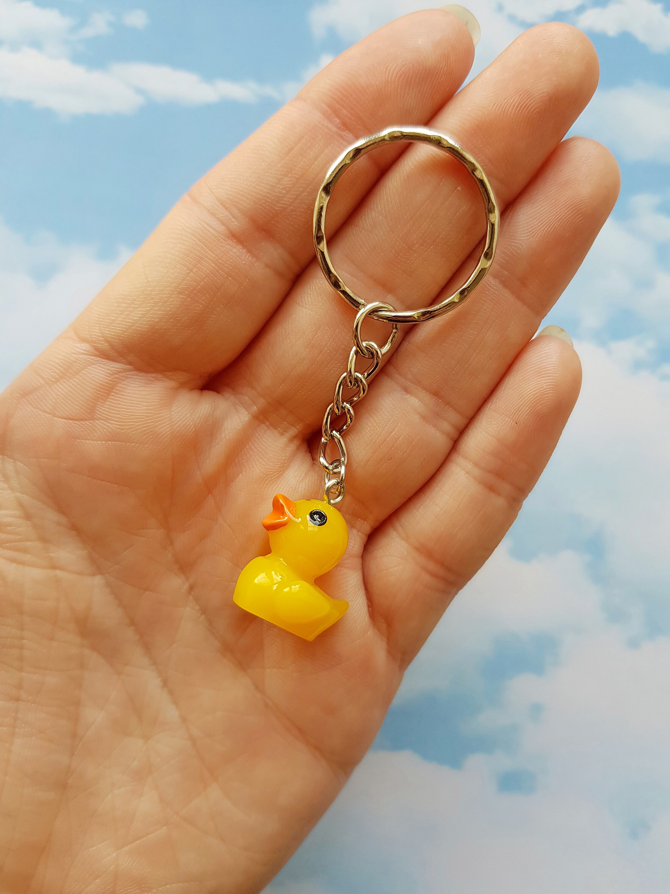Cute Rubber Duck Keychain / Duck Keyring / Cute Duck Keychain Etsy UK