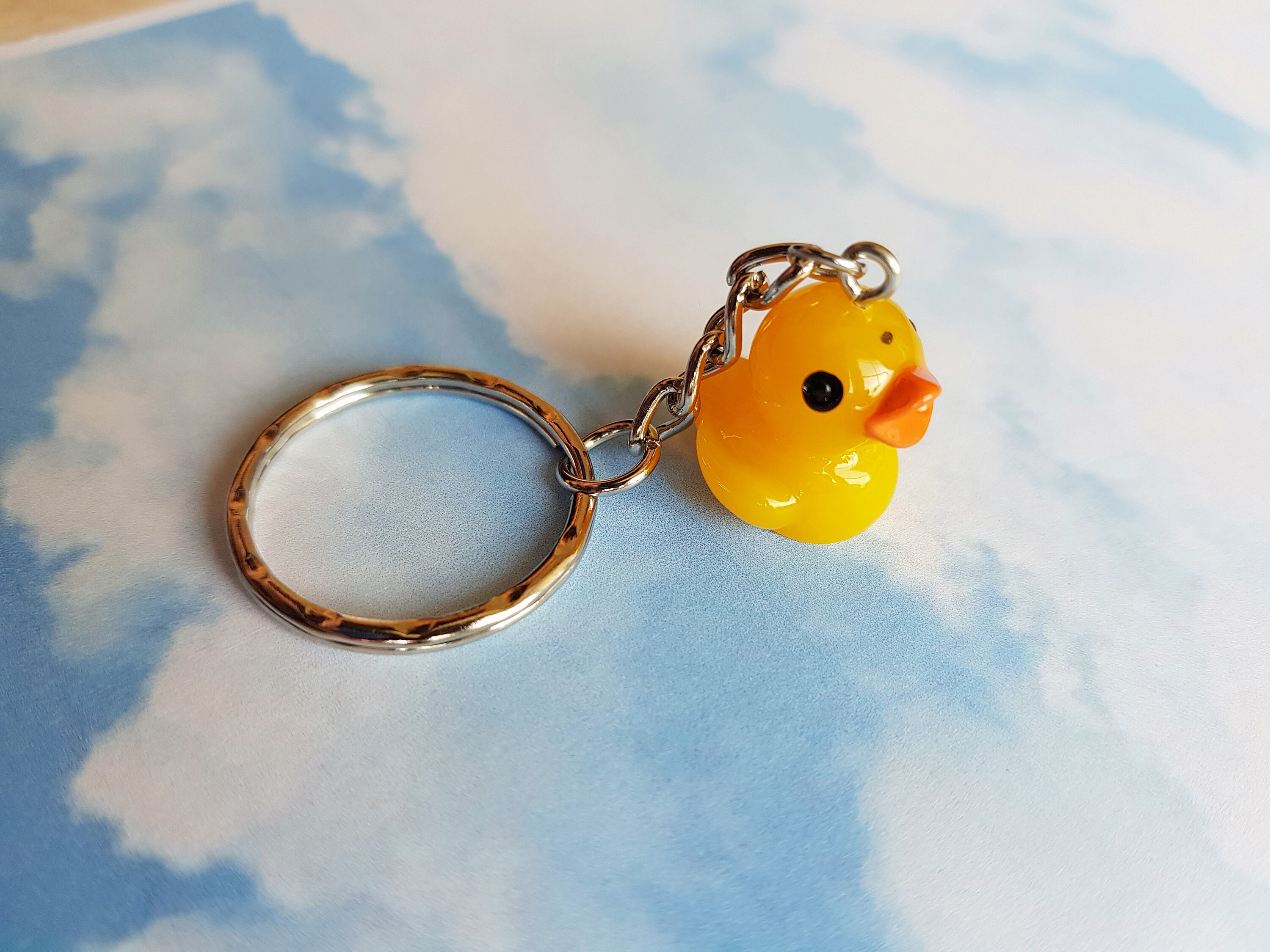 Cute Rubber Duck Keychain / Duck Keyring / Cute Duck Keychain Etsy