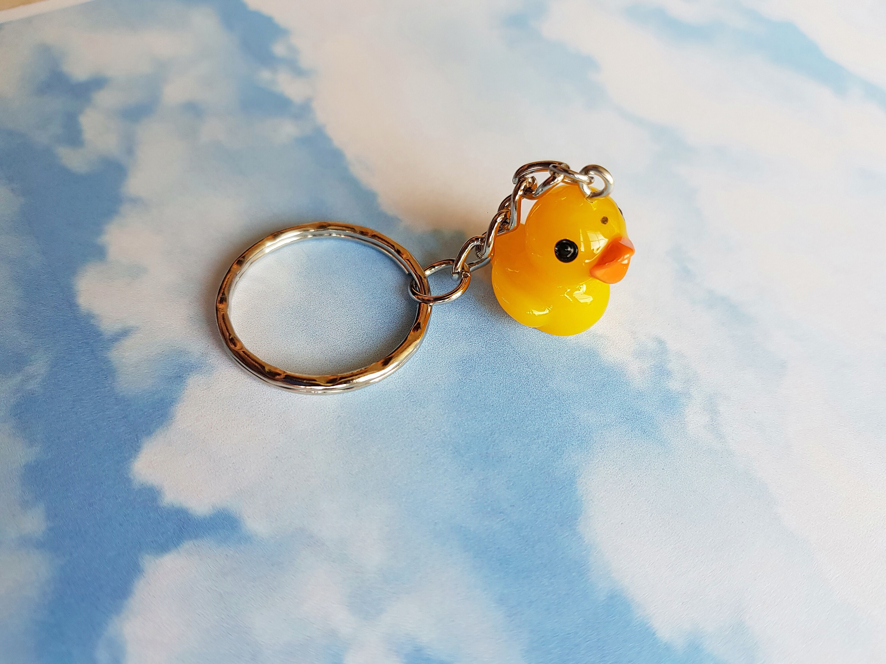 Cute Rubber Duck Keychain / Duck Keyring / Cute Duck Keychain Etsy UK