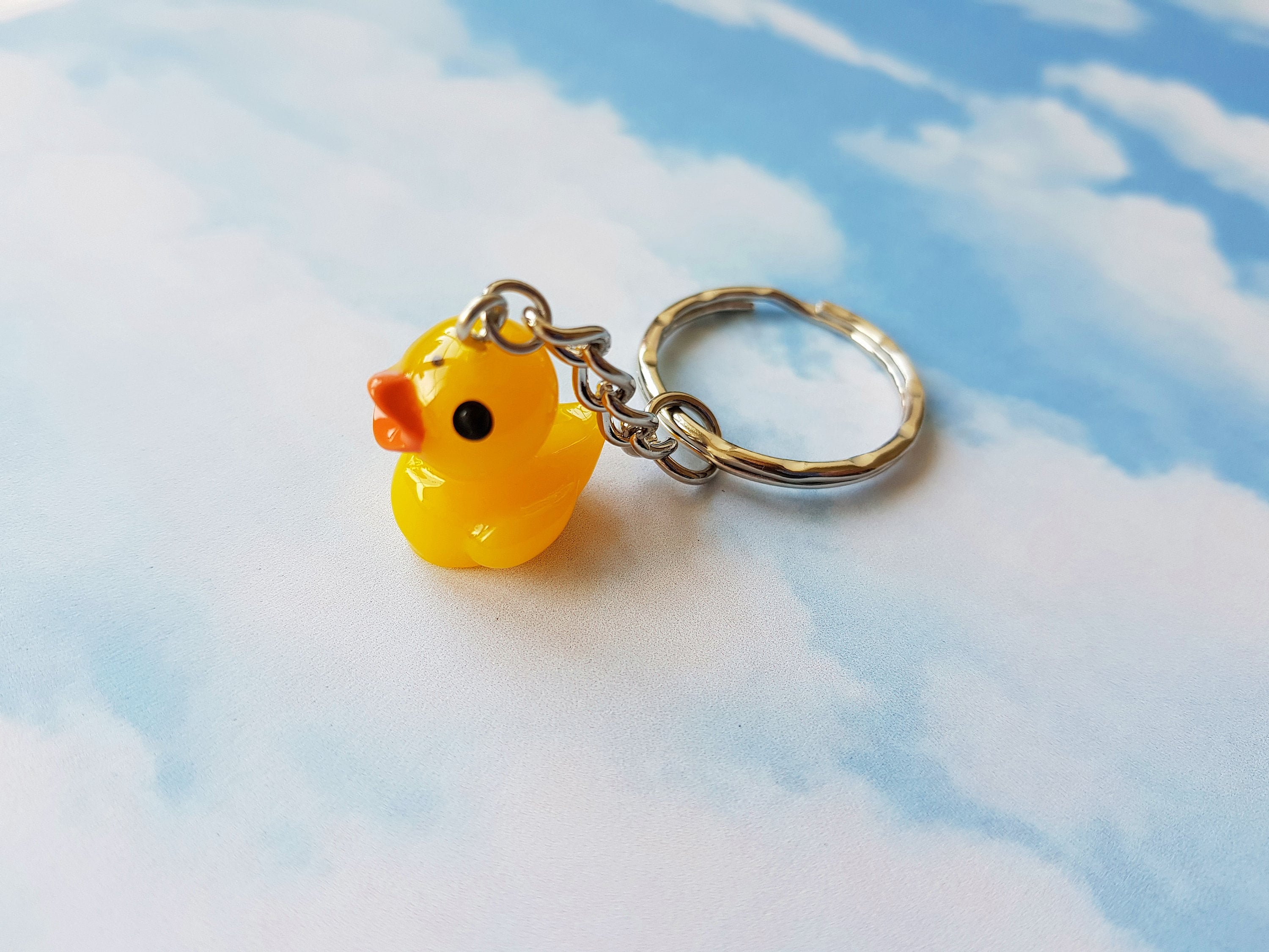 Cute Rubber Duck Keychain / Duck Keyring / Cute Duck Keychain Etsy UK