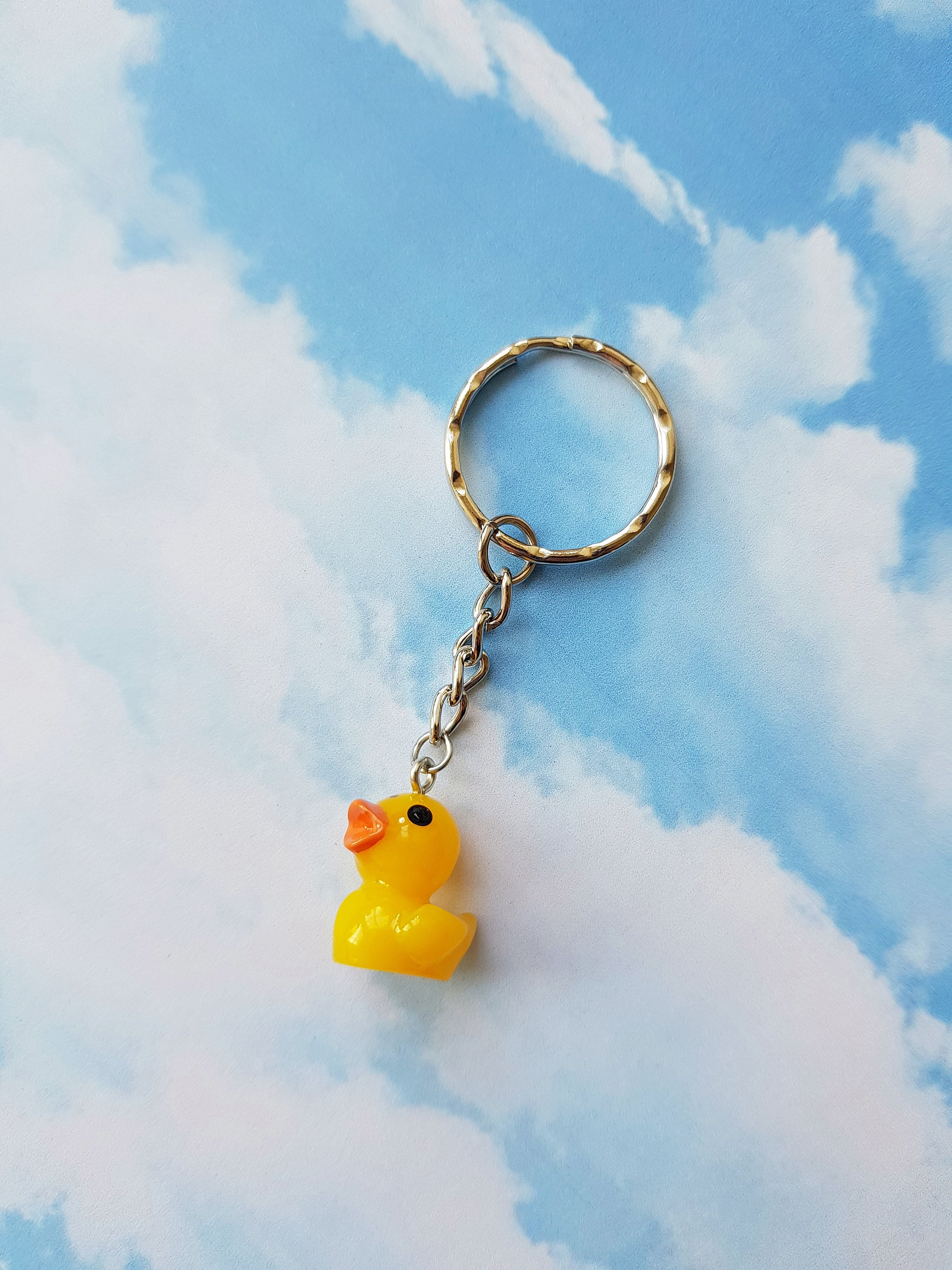 Cute Rubber Duck Keychain / Duck Keyring / Cute Duck Keychain Etsy