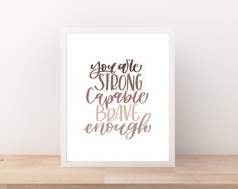 Positive Affirmation Art: Neutral Mental Health Print (Digital Download)