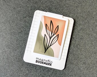 Double-Sided Floral Magnetic Bookmarks, Michigan Bookmark, Encouraging Bookmark, Original Artwork