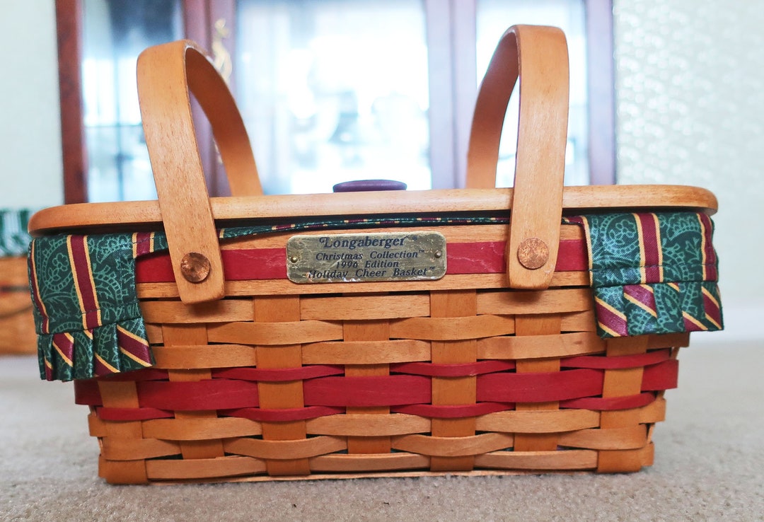 Vintage Longaberger 1996 Holiday Cheer Basket Etsy