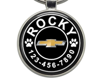 Custom Chevrolet Dog ID Tag: Personalized Pet Tag