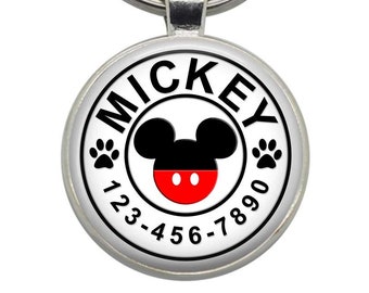 Custom Mickey Mouse (Disney) Dog Tag: Personalized Pet ID Tag