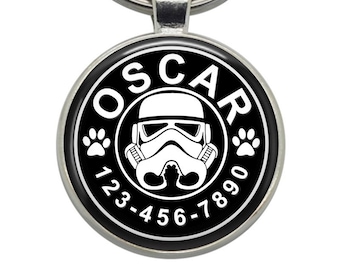 Custom Stormtrooper (Star Wars) Dog Tag: Personalized Pet ID Tag