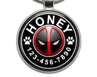 deadpool dog tag