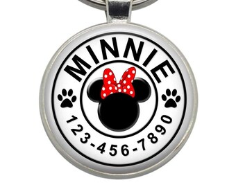 Custom Minnie Mouse (Disney) Dog Tag: Personalized Pet ID
