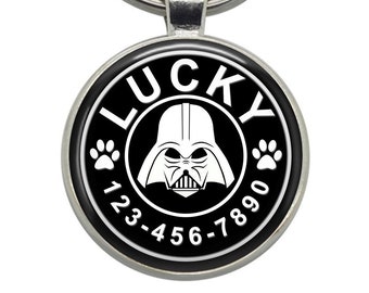 Custom Darth Vader (Star Wars) Dog Tag: Personalized Pet ID Tag