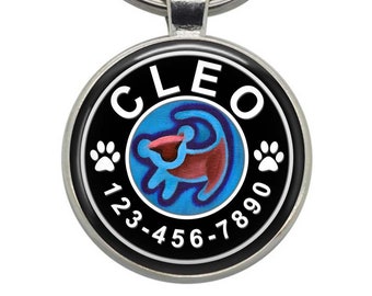 Custom Simba Rafiki Drawing Dog Tag: Personalized Pet ID Tag