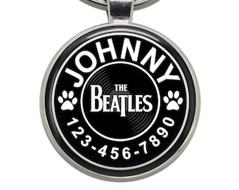 Custom The Beatles Dog Tag: Personalized Pet ID Tag