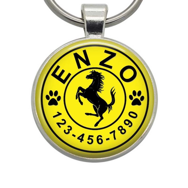 Dog Tags - Ferrari Prancing Horse - Pet Tags, Cat Tags, Dog ID Tags, Pet ID Tags, Cat ID Tags