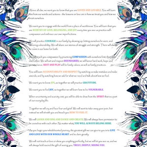 Brene Brown Parenting Manifesto, Inspirational Wall Art, Parenting Gift, Brene Brown Quote Wall Art, Female Quotes, Beautiful Feathers