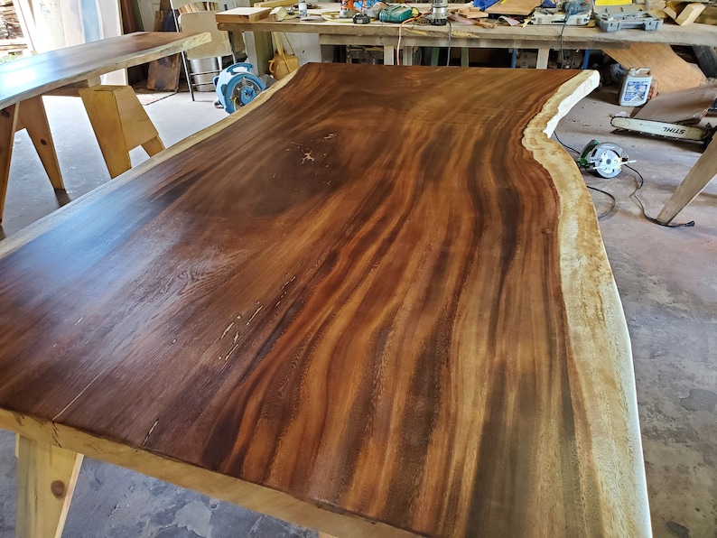 Monkey Pod Live Edge Slab Epoxy Resin Exotic Wood Lumber Huge Table Top