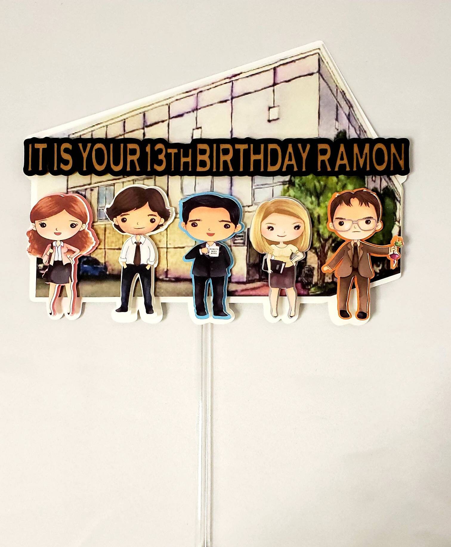 The Office 3D Inspired Cake Topper for It Is Your BIrthday | Etsy