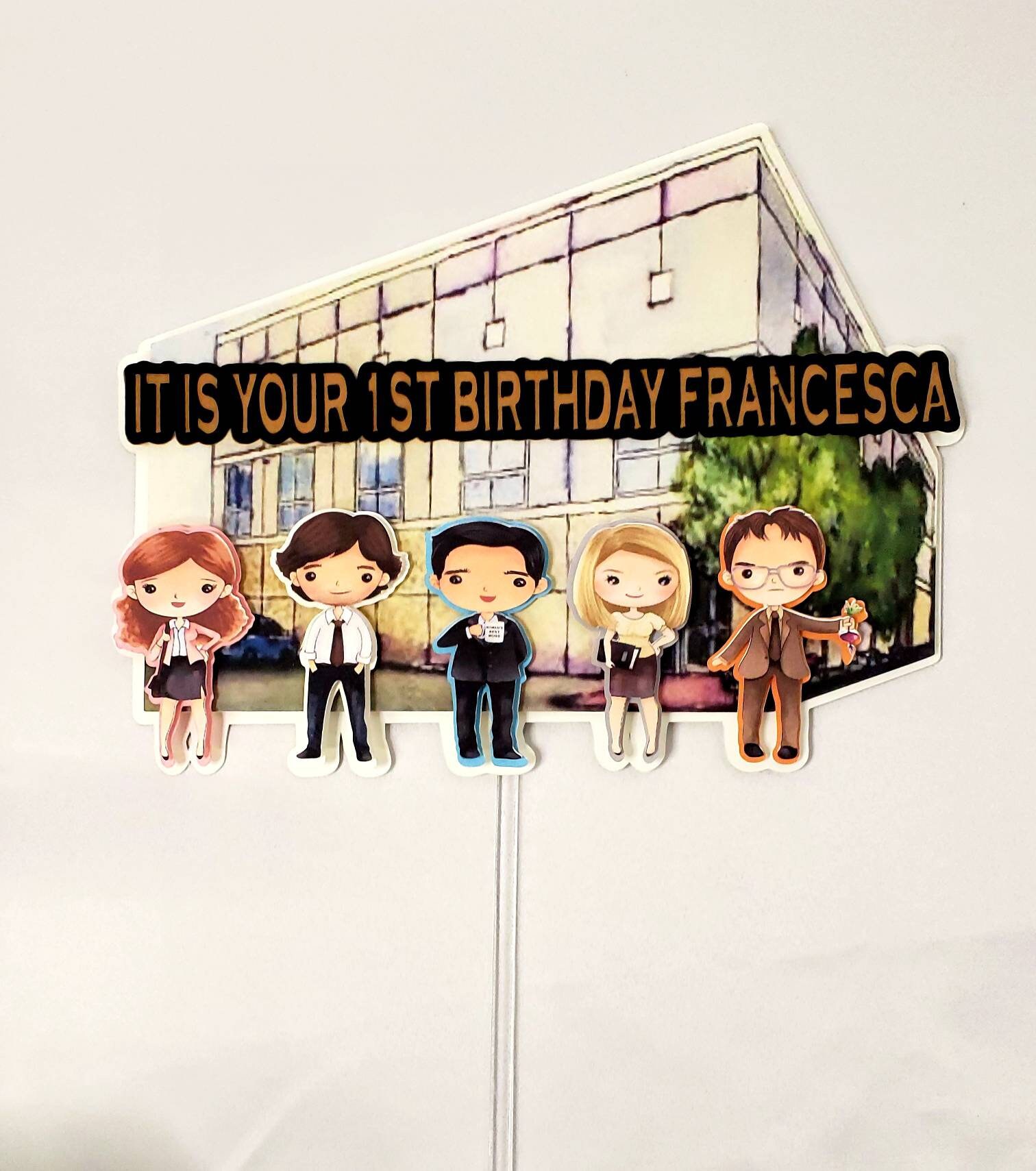 The Office 3D Inspired Cake Topper for It Is Your BIrthday | Etsy