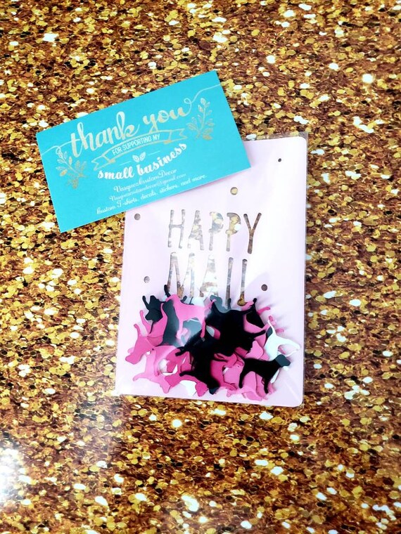 50x Vs Dog Victoria Secret Inspired Xtra Small Cardstock Confetti Signs For Table Decor Scrapbook Pink Party 4 Colors Available