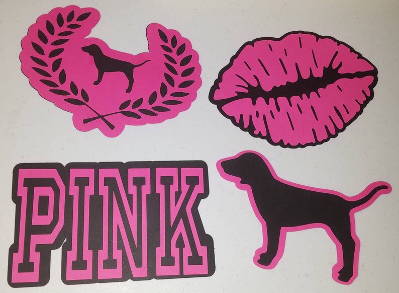 Large 7 Victoria Secret Inspired Signs Love Pink Pink Cardstock Signs For Bedroom Decor Pink Party Display Photo Props