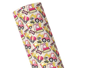 Girly Construction Faux Leather Sheet