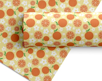 Naranjas Faux Leather / Fruit Faux Leather / Summer Fruit / Llavero Tela / Hairbow Supplies / Faux Leather Impreso / Pendiente Tela