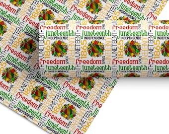 Juneteenth Faux Leather Sheet / 1865 Freedom / Juneteenth Sunflower / BLM / Diversity Faux Leather / Equality Leather Sheet / Derechos Humanos