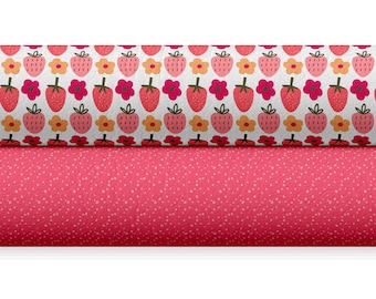 Piel sintética de fresa / Piel sintética de frutas / Lazo de pelo de verano / Tela de llavero l Material del pendiente / Suministros de arco para el cabello / Floral de verano