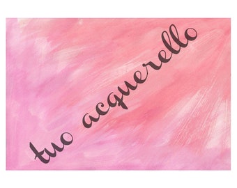 Pink Gradient Watercolor Print