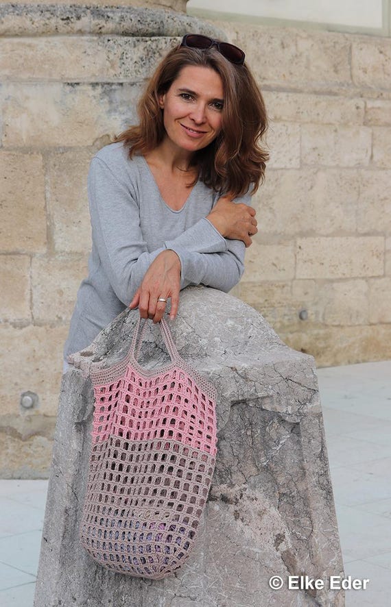 トートバッグ CROCHET SHOPPING BAG Crochet Shopping Bag - Free Crochet Pattern