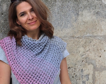 Patrón de crochet para bufanda triangular "Red" - Idioma: Inglés (EE. UU.) / Alemán