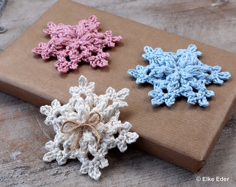 Crochet Pattern for Snowflake "Jule" - English / German