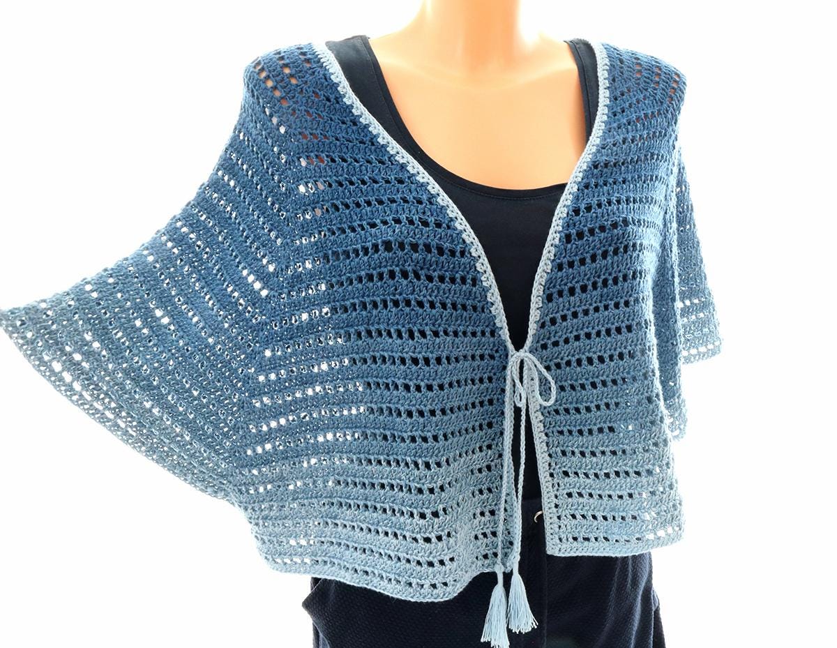 Bolero, Shrug, Cardigan "Kassandra" - Crochet Pattern