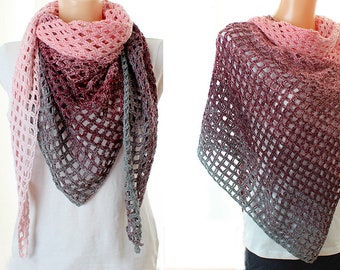 Triangular Scarf “Square” – Crochet Pattern Language: English (US) /German