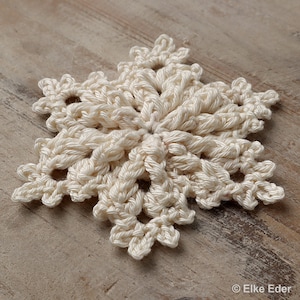 Crochet Pattern for Snowflake Neve English / German image 6
