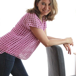 Crochet Pattern Tunic Mesh Top „caro-line“ - Languages: English ...