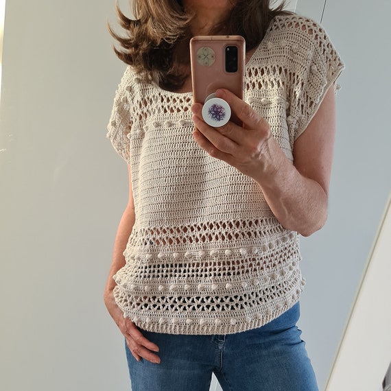 Y様　leinwande Mix Yarn Crochet Top Crochet Pattern Top 