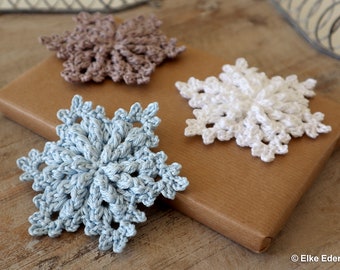 Crochet Pattern for Snowflake "Neve" - English / German