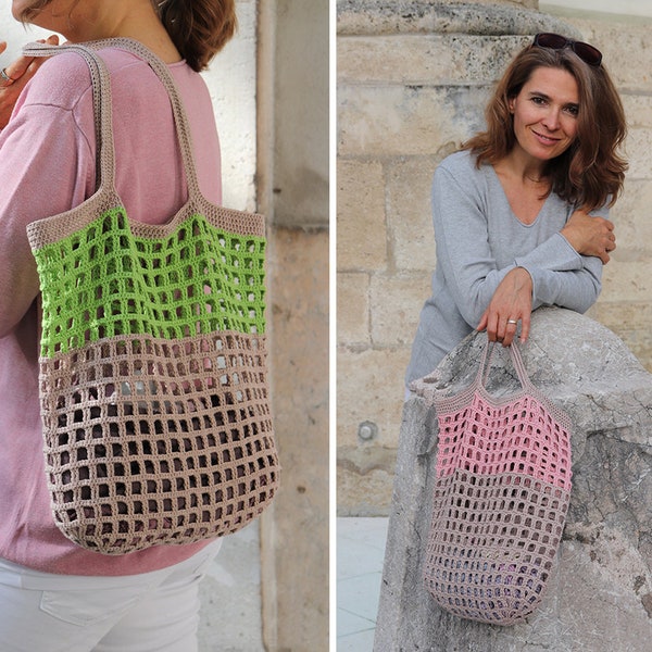 Crochet pattern for shopping net, bag, shopper "Caro-Line" - Language: German