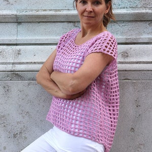 Crochet Pattern Tunic Mesh Top „caro-line“ - Languages: English ...