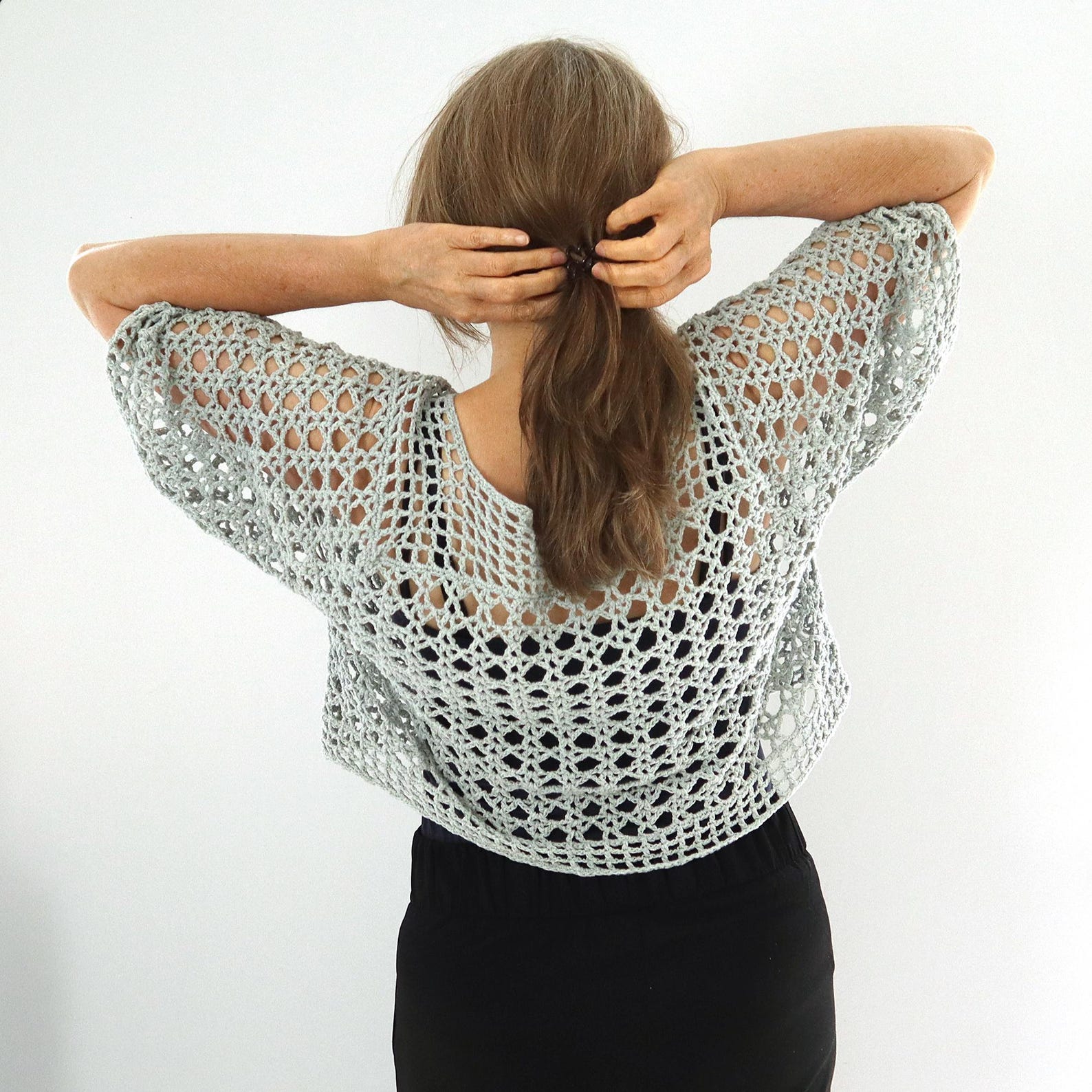 Crochet Pattern Tunic, Summer Sweater, Mesh Shirt 