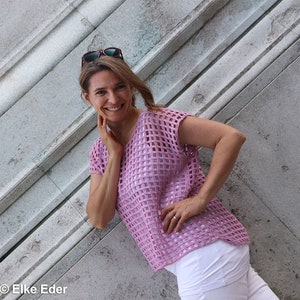 Crochet Pattern Tunic Mesh Top „caro-line“ - Languages: English ...