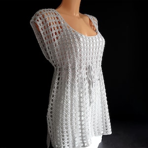 Crochet Pattern Mesh Shirt, Summer Top, Tunic „Mayla“ - Languages: English / German
