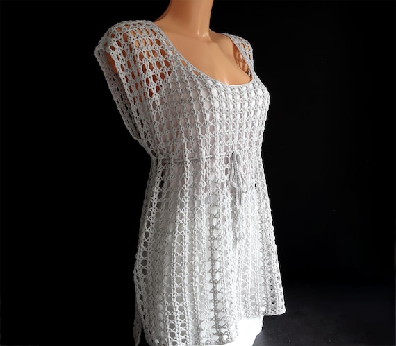 Crochet Pattern Mesh Shirt, Summer Top, Tunic „mayla