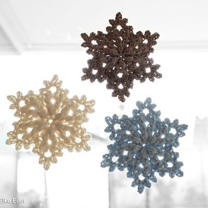 Crochet Pattern for Snowflake Neve English / German image 3