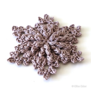 Crochet Pattern for Snowflake Neve English / German image 2