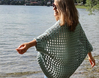 Crochet Pattern for Cardigan / Shrug / Jacket „Beautiful Day“ - Languages: English / German