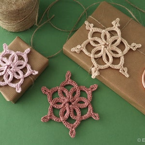 Crochet Patterns for Snowflakes "Lorelei" - US/DE (Languages)