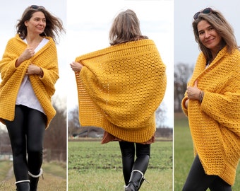 Patron au crochet pour le cardigan "Cosy" au look oversize - Langues : anglais / allemand