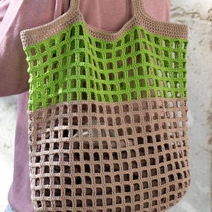 Häkelanleitung für Einkaufsnetz, Tasche, Shopper "Caro-Line" - Sprachen: Englisch / Deutsch