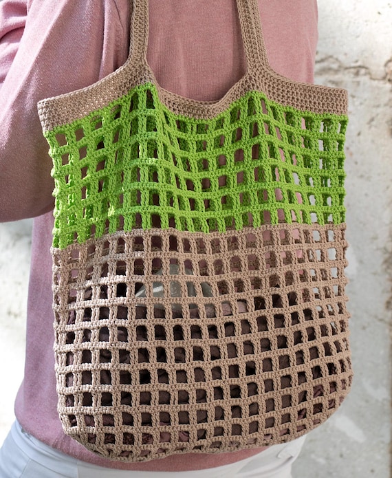 Crochet Pattern Shopping Bag, Tote Bag “caro-line